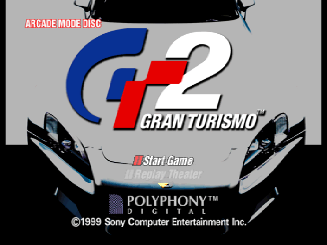 Gran Turismo 2 title screen for Playstation